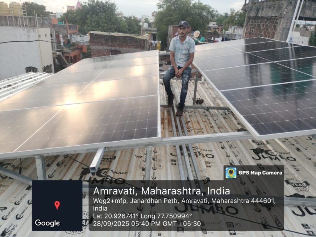 Solar Panel Installation at Namuna Galli No. 6, Amravati